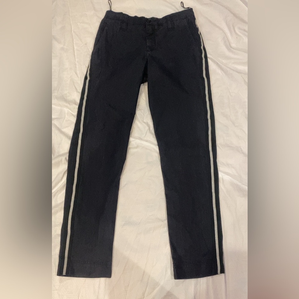🌸ZADIG & VOLTAIRE Pomelo Mili Cotton Pant in Navy Size 40 - Picture 3 of 9